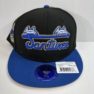 SANTURCE CANGREJOS NLB EBBETS FIELD CLEMENTE BLACK BLUE FITTED HAT SZ 7 3/8 NEW